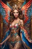 Placeholder: Gorgeous photography full body Beautiful super model Russian dressing Lady Angel colorful art conceptual, amazing artwork, hyper detailed, ultra maximalist quality, 12k , close-up portrait,crystal ornaments vbackground