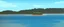 Placeholder: a long mountain forest islands, one in front and one behind, the one in front is an elongated island with a medium-sized island in front of it, generate horizontal view.