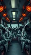 Placeholder: A bus full of scary hooded cats sitting in the bus