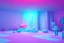 Placeholder: 3D colorful geometric installation, simplistic, studio lighting, C4D, 16k, Behance, Artstation, centered, top down camera, vibrant