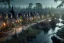 Placeholder: Immersive​ fantasy elven town city in the deep forest with ancient elder tree beautiful nature river 4k full hd