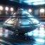 Placeholder: steamy shiny metallic spaceship warped vacuum cleaner with crew bokeh like f/0.8, tilt-shift lens 8k, high detail, smooth render, down-light, unreal engine, prize winning