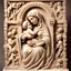 Placeholder: arafed statue of a woman holding a child in her arms, stone carving, low - relief stone sculpture, sculpture of carving marble, religious sculpture, carved in marble, carved in stone, stone relief, with infant jesus, relief sculpture, carved stone, 3 d sculpture of carving marble, stone sculpture, bas relief, mother, highly detailed sculpture