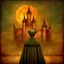 Placeholder: art by "Christian Schloe", painting, landscape , Feigned The Palace Beyond Good and Evil, at Dawn, Illustration, Hopeless, 70s Science Fiction, Provia, overly complex style