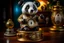 Placeholder: steampunk panda in moutai whiskey china design