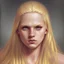 Placeholder: Portrait of a beautiful blonde warrior