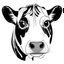 Placeholder: cow draw a picture, Coloring page for toddlers, white background, no background art, style of coloring book, a lineal icon depicting, on white background, vector illustration by flation and dribble, black and white art, simple stroke, cartoon character, cartoon art for 2 year old kid