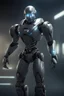 Placeholder: photorealistic soldier robot android cosmic star power magician