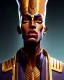 Placeholder: Illustrative sketch of Pharaoh Akhenaten, front view, ultra quality, hyper detailed, maximalist, 8k