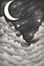 Placeholder: Abstract drawing of the moon and stars