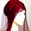 Placeholder: burgundy veil only