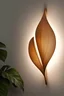 Placeholder: Wall lamp, inspired by leaf, abstract form, minimalist design syle