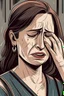 Placeholder: Create an illustration of a woman crying demanding justice