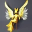 Placeholder: A gold Kitsune with wings