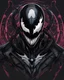 Placeholder: Venom mix with machine in solo leveling shadow artstyle, cyberpunk them, intricate details, highly detailed, high details, detailed portrait, masterpiece,ultra detailed,best quality