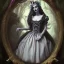 Placeholder: portrait of a goth Alice in Wonderland and the Queen of Hearts, 8k resolution, high-quality, fine-detail, color, intricate, realistic, sharp, crisp, digital art, detailed matte, volumetric lighting, illustration, octane render, brian froud, howard lyon, Anne Dittman, Anne Stokes, Lisa Parker, Selina French