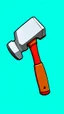Placeholder: hammer, desaturated color, 3d cartoon proportions, detailed vector drawing with thick outline, stock image