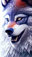 Placeholder: White fur, Werewolf, Red eyes, character, full body portrait, expert, insanely detailed, 4k resolution, cinematic smooth, intricate detail, fluffy, award wining portrait, anthropomorphic