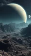 Placeholder: A rocky, barren exoplanet: Depict a desolate, rocky landscape of an exoplanet, showcasing craters, mountains, and a dramatic atmosphere.