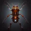 Placeholder: steampunk transparent cybernetic biomechanical robotic bug of death, symmetrical, front facing, very coherent symmetrical artwork, unreal engine realistic render, 8 k, micro detail, gold and steel intricate, elegant, highly detailed, digital painting, artstation, smooth, sharp focus, illustration, artgerm, tomasz alen kopera, wlop, unreal engine 5, octane render