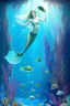 Placeholder: underwater scene, a mermaid, beautiful colors, fish, very fine detail, high quality, mystical, romanticism, intricate, oil painting, soft lighting, dream like,