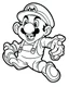 Placeholder: outline art for super mario flying coloring page, Japanese manga style, cartoon style, cute face, white background sketch style, full body is a must, only use outline, clean line art, no shadow, bold outline