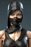 Placeholder: Photorealistic ninja woman in bathing suit