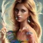 Placeholder: beautiful women with colorful feathers