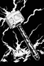 Placeholder: outline art of a HAMMER, comic effect