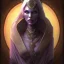 Placeholder: Drow priestess diplomat dressed in spider silk robe negotiates with kings