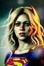 Placeholder: portrait, Shakira, make-up, angry, Realistic image, superhero, retro pop, supergirl, blood, sweat, fog, goddess. Black background, photo studio, concept art, smooth, unreal engine 5, god lights, ray tracing, RTX, lumen lighting, ultra detail, volumetric lighting, 3d, finely drawn, high definition, 4k.