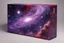 Placeholder: beautiful paintings of purple space, galaxies on red rectangular box, very realistic