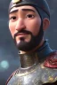 Placeholder: Ottoman Empire sultan head portrait, warrior armor , village, meditation, woods, galaxy sky, 8k quality , portrait,beautiful robotic ,ghost in the shell , post-apocalyptic in a cyberpunk city, realistic, intriacte detail, sci-fi fantasy style, volumetric lighting,24mm , particales,highly detailed,cinematic, deep purple , green eyes .