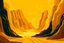 Placeholder: A golden yellow canyon in a thunderstorm in Minimalism art style