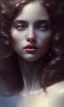 Placeholder: porno model , cute, beautiful, long hair, wavy hair, curly hair، black eyes, head and shoulders portrait, cinematic, 8k, resolution concept art portrait by Greg Rutkowski, Artgerm, WLOP, Alphonse Mucha dynamic lighting hyperdetailed intricately detailed