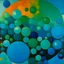 Placeholder: A greenish blue reef with round bubbles painted by Alexej von Jawlensky