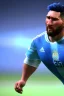 Placeholder: Realistic Messi Argentina soccer player Portrait, mid shot low view, concept art, artstation, 3d, photo studio, blue clean background, unreal engine 5, ray tracing, RTX, lumen lighting, ultra detail, volumetric lighting.