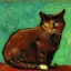 Placeholder: Portrait of a cat by Van Gogh