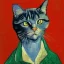 Placeholder: Portrait d'un chat par Van Gogh