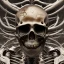 Placeholder: skeleton with blood on his face in hr giger style, steam punk, realistic, made in octane, cinematic, ultra-realistic, extremely detailed octane rendering, 8K, VRAY Super Real ar 2:3, dof photorealistic futuristic 50mm lens hard lighting dark gray tintype photograph, realistic lighting, sepia color