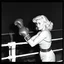 Placeholder: Jayne Mansfield in her first boxing match.