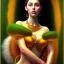 Placeholder: fullbody portrait of beautiful busty amazon woman with big green eyes riding a horse by Gustav Klimt 8k