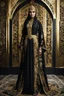 Placeholder: Gorgeous photography full body Beautiful super model arabian hijab dressing Luxury gown islamic black and gold ornaments art conceptual, amazing artwork,close-up portrait,crystal ornaments background