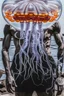 Placeholder: a man's torso and the other half jellyfish