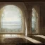 Placeholder: Living room with a big full wall window view on mediterranean city on sea , white Beaux Arts architecture,interior design,point of perspective,by Jean Baptiste Monge, Epic cinematic, brilliant stunning, intricate, meticulously, detailed, dramatic atmospheric, maximalist digital matte painting