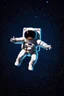 Placeholder: A small falling cartoon astronaut floating in space over a dim background with lots of distant stars and galaxies and quasars and nebulas. Realistic textures and grains. Render in HD 8K quality. High quality textures and details.