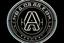 Placeholder: "A.C.A.B." logo, in the style of 1 color printed police union logo, all cops are bastards