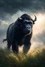 Placeholder: in dense foggy, a front view a dark ape powerful bull standing in the middle of a clouds in backlight, a bull that is standing in the grass, beautiful digital artwork, marc adamus, beautiful artwork, by Jesper Ejsing, by Yang J, digital art animal photo, beautiful painting of a tall, by Aleksander Kobzdej, by Igor Kieryluk, by Raymond Han, beautiful digital painting, deer portrait, by Adam Marczyński