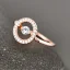 Placeholder: delicate thin ring with diamond dust, knot, rose gold, thin ring