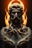 Placeholder: portrait photography of an ethereal beautiful animal god, Fire theme art, Dark moody night atmosphere, Portrait of a man by Michelangelo, 8K, close-up face, anatomically perfect face, oak tree roots, ignore NSFW